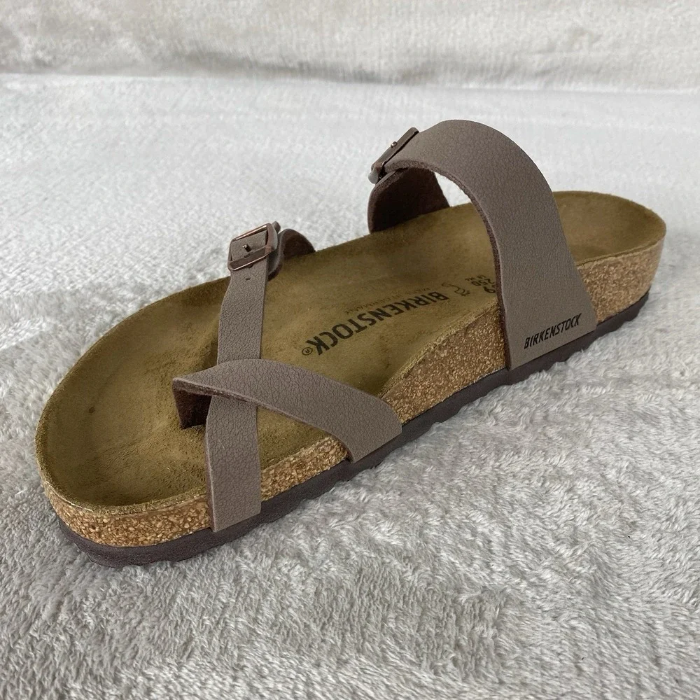 Birkenstock Mayari Sandals Womens US 8 EU 39 Mocca Birko-Flor Regular Fit NEW
